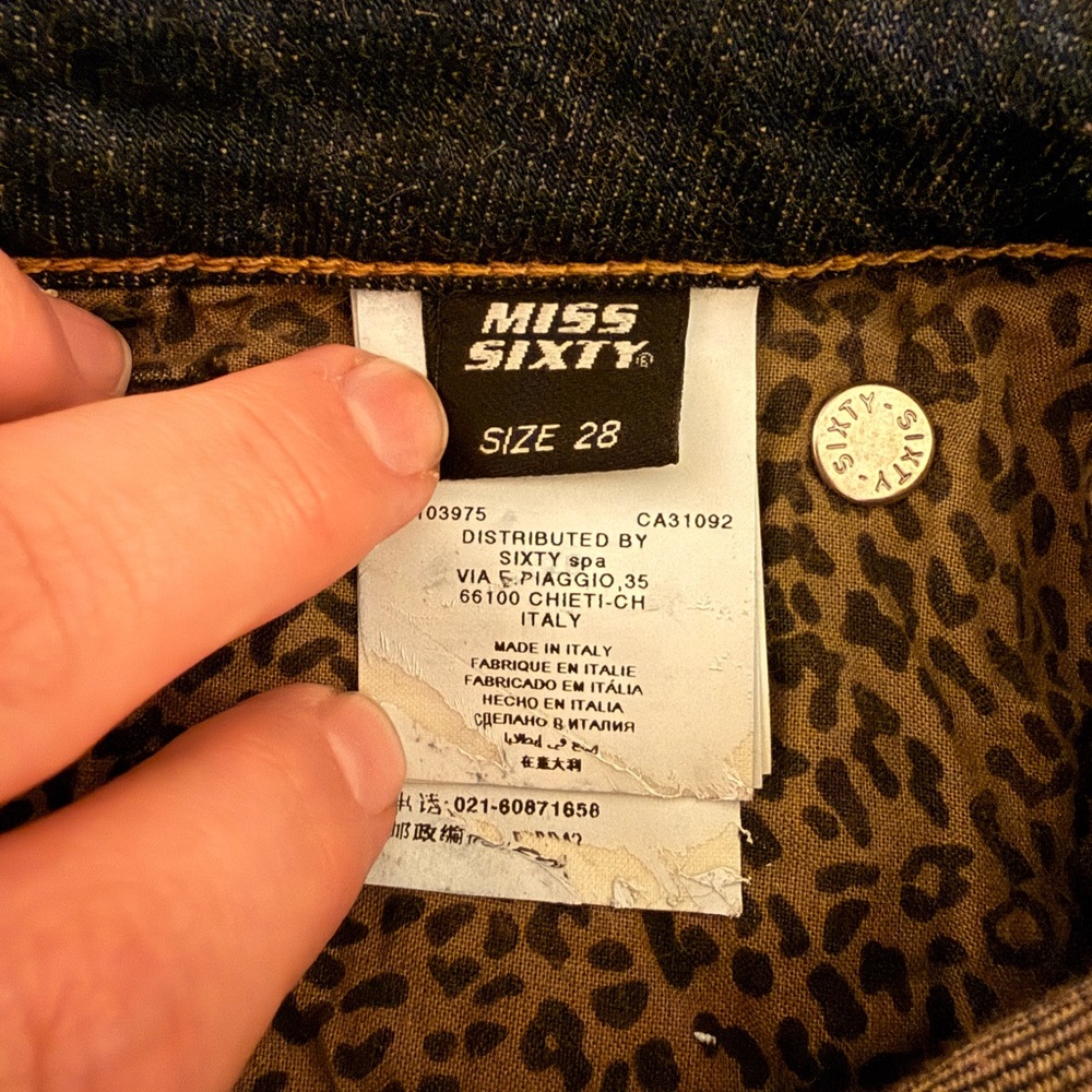 Miss Sixty NWT RARE Low Rise Joopy Trousers Flare Jeans with Swarovski Elements - Picture 7 of 11